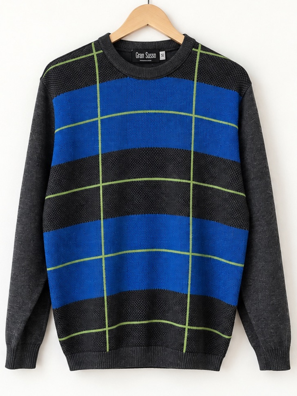 Gran Sasso Geometric Crewneck Sweater Mens L NWT